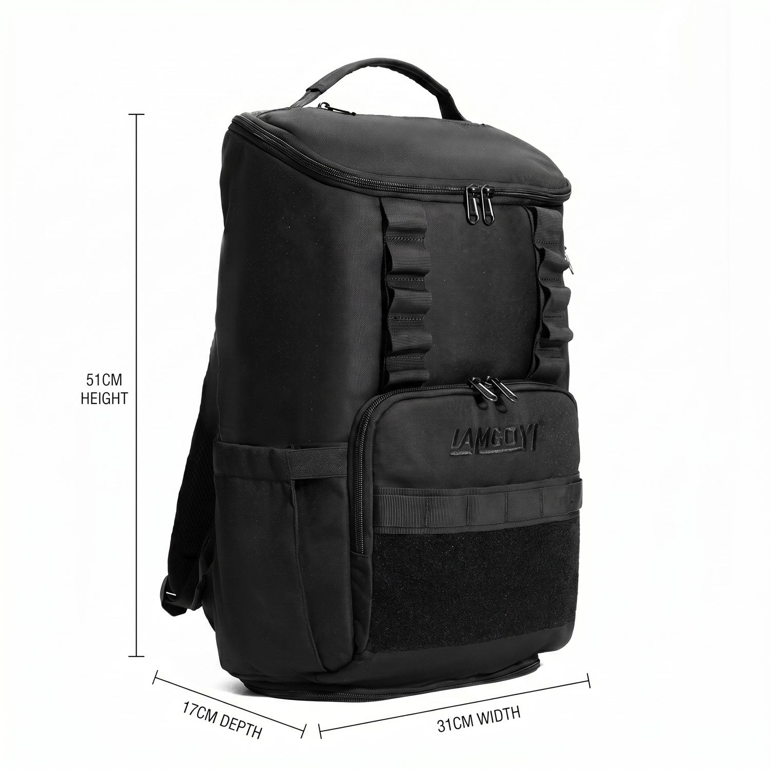 LAMGOYI กระเป๋าเป้ สายฟิตเนส GYM & HYROX Backpack 25L รุ่น MOVE สีดำ (Black)-3