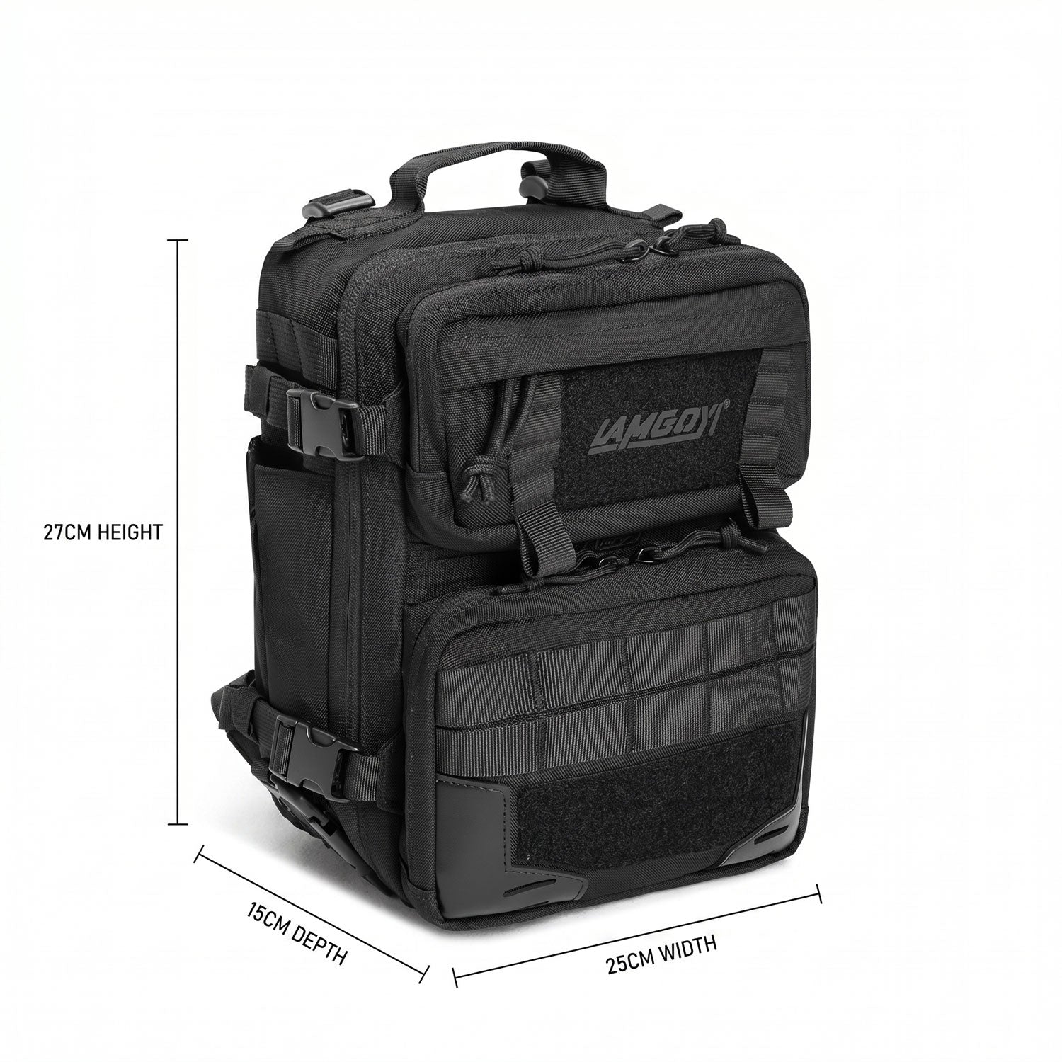 LAMGOYI กระเป๋าเป้ สายฟิตเนส GYM & HYROX Backpack 9L รุ่น TRAIN สีดำ (Black)-3