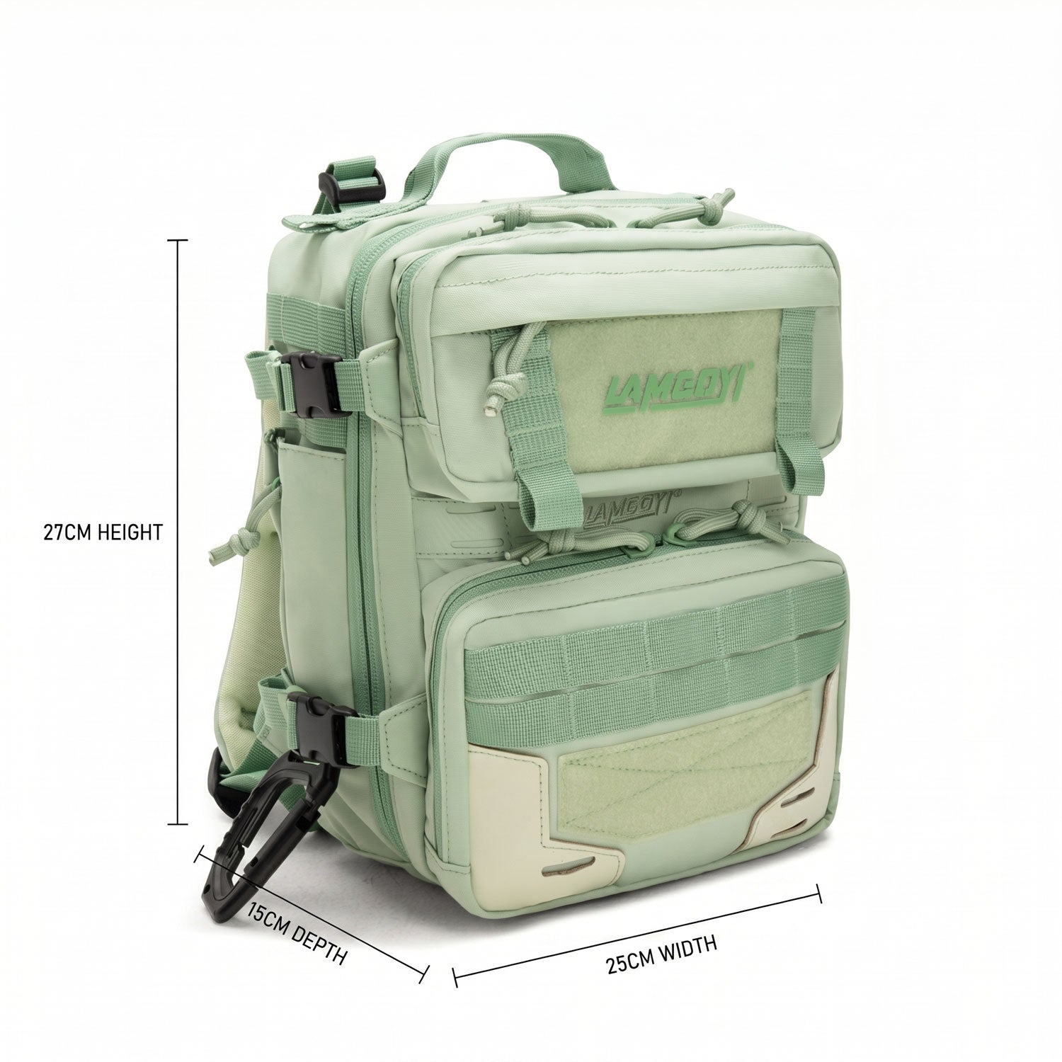 LAMGOYI กระเป๋าเป้ สายฟิตเนส GYM & HYROX Backpack 9L รุ่น TRAIN สีเขียว (Green)-3