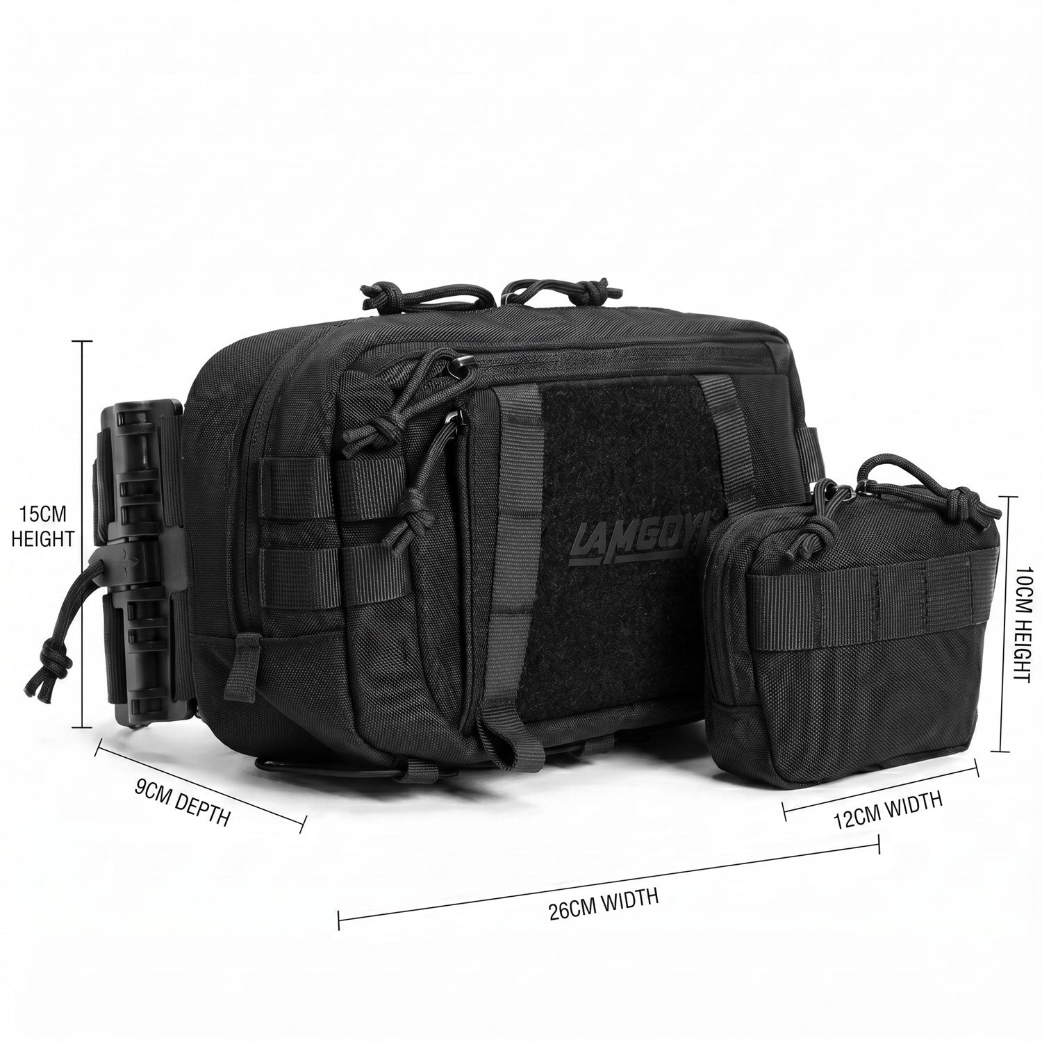 LAMGOYI กระเป๋าคาดอก สายฟิตเนส GYM & HYROX Chest Bag Cross Body รุ่น FORCE สีดำ (Black)-3