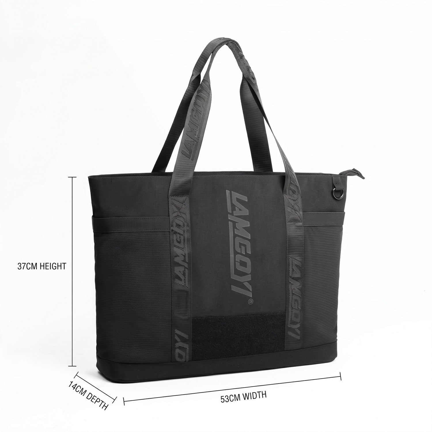 LAMGOYI กระเป๋าโท้ท สายฟิตเนส Fitness Tote Bag รุ่น FLOW สีดำ (Black)-3