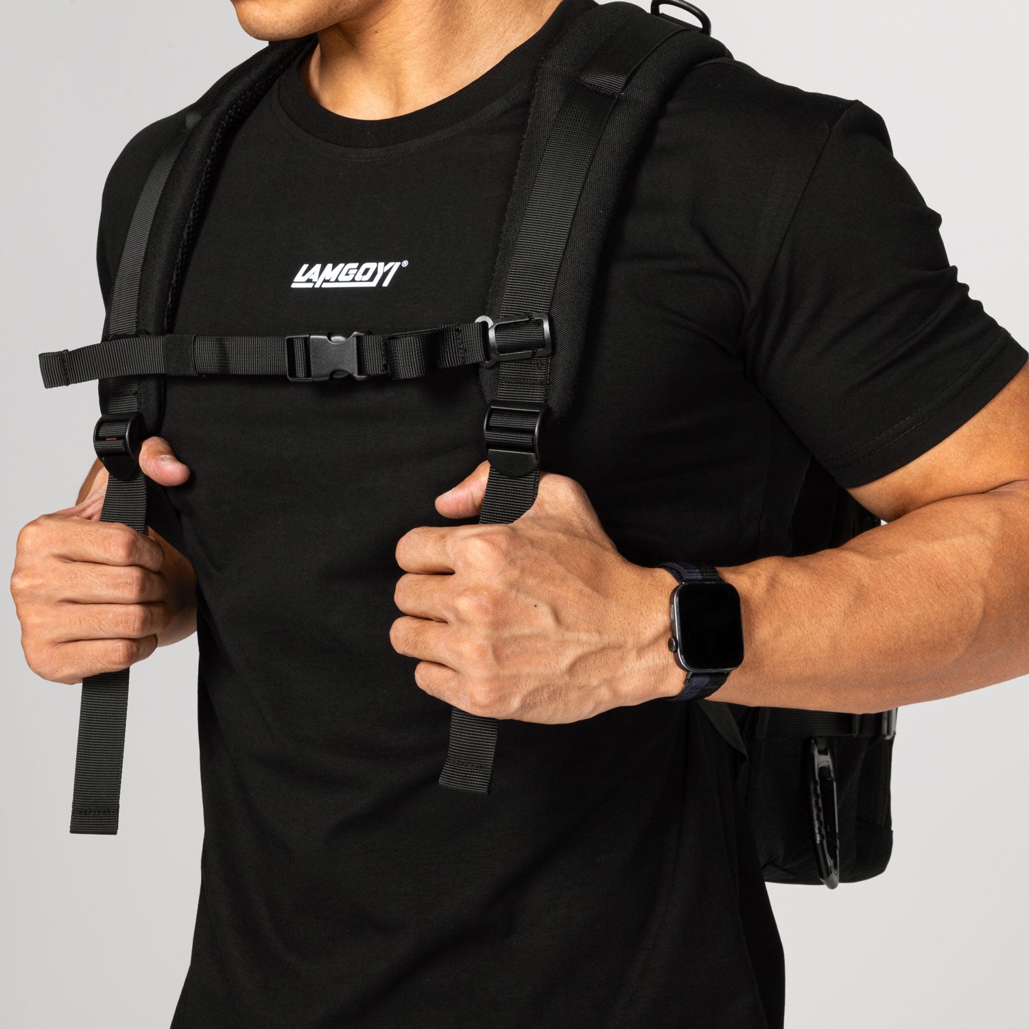 LAMGOYI กระเป๋าเป้ สายฟิตเนส GYM & HYROX Backpack 35L รุ่น TRAIN สีดำ (Black)-22