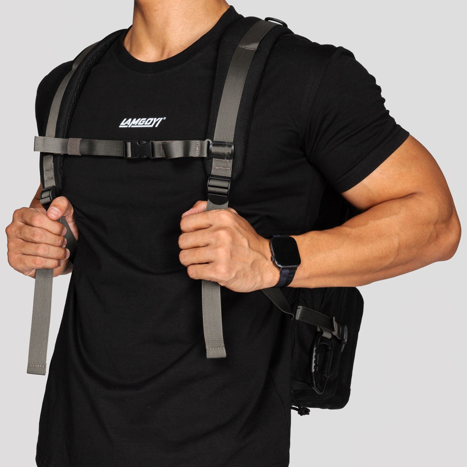 LAMGOYI กระเป๋าเป้ สายฟิตเนส GYM & HYROX Backpack 35L รุ่น TRAIN สีดำ-เขียว (Black-Green)-11