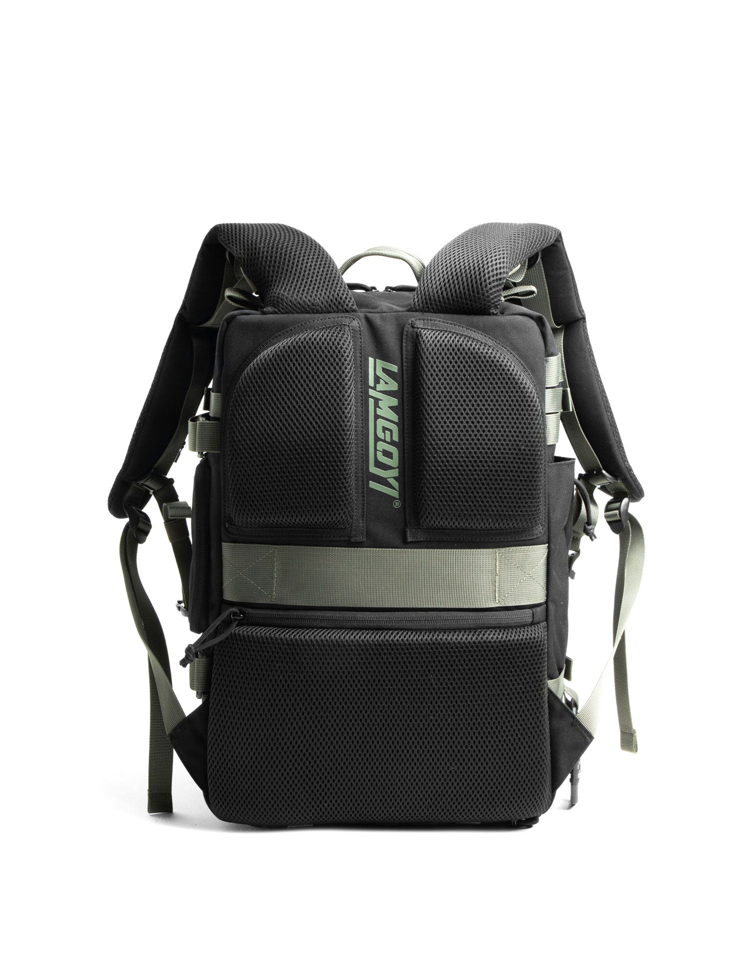 LAMGOYI กระเป๋าเป้ สายฟิตเนส GYM & HYROX Backpack 35L รุ่น TRAIN สีดำ-เขียว (Black-Green)-15