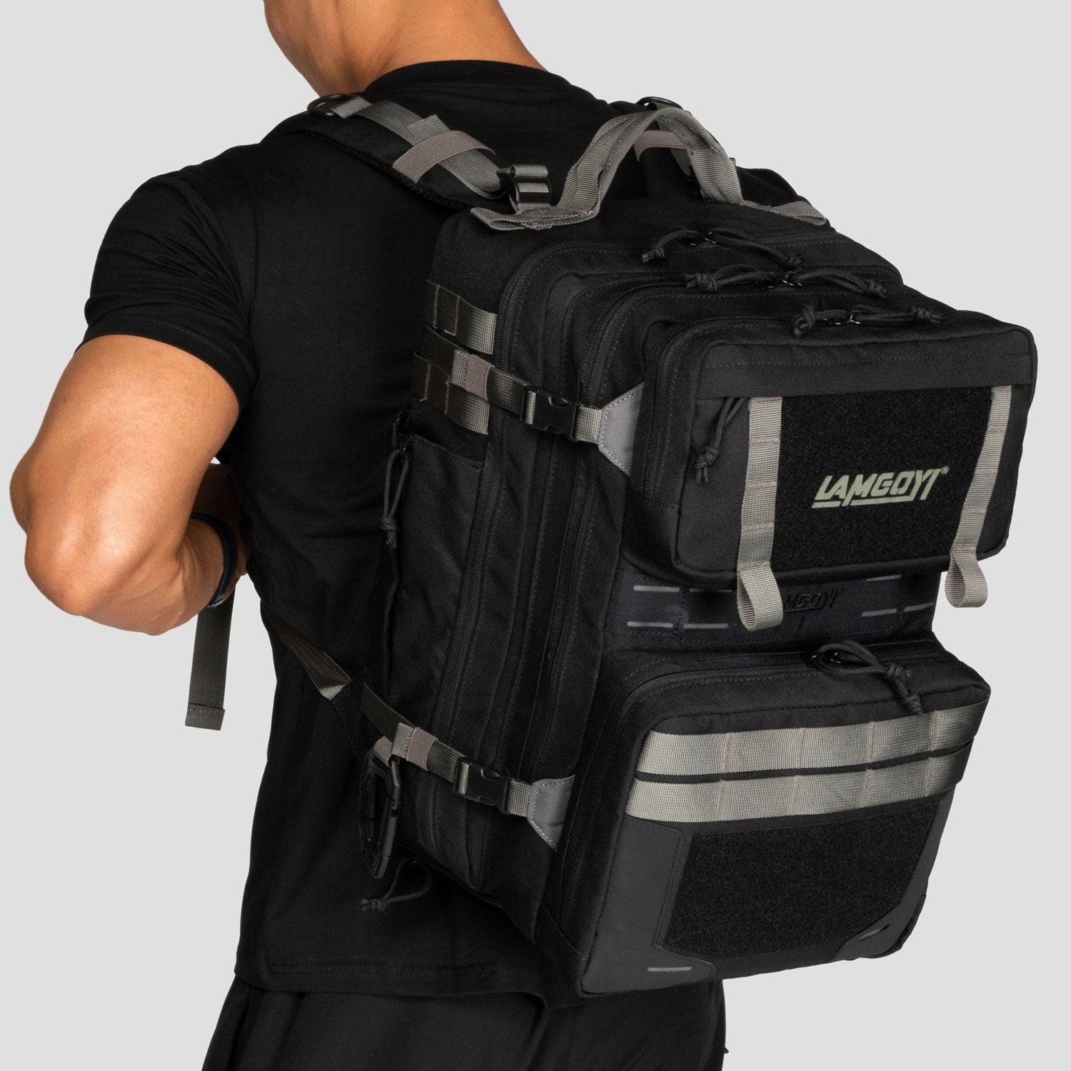 LAMGOYI กระเป๋าเป้ สายฟิตเนส GYM & HYROX Backpack 35L รุ่น TRAIN สีดำ-เขียว (Black-Green)-22