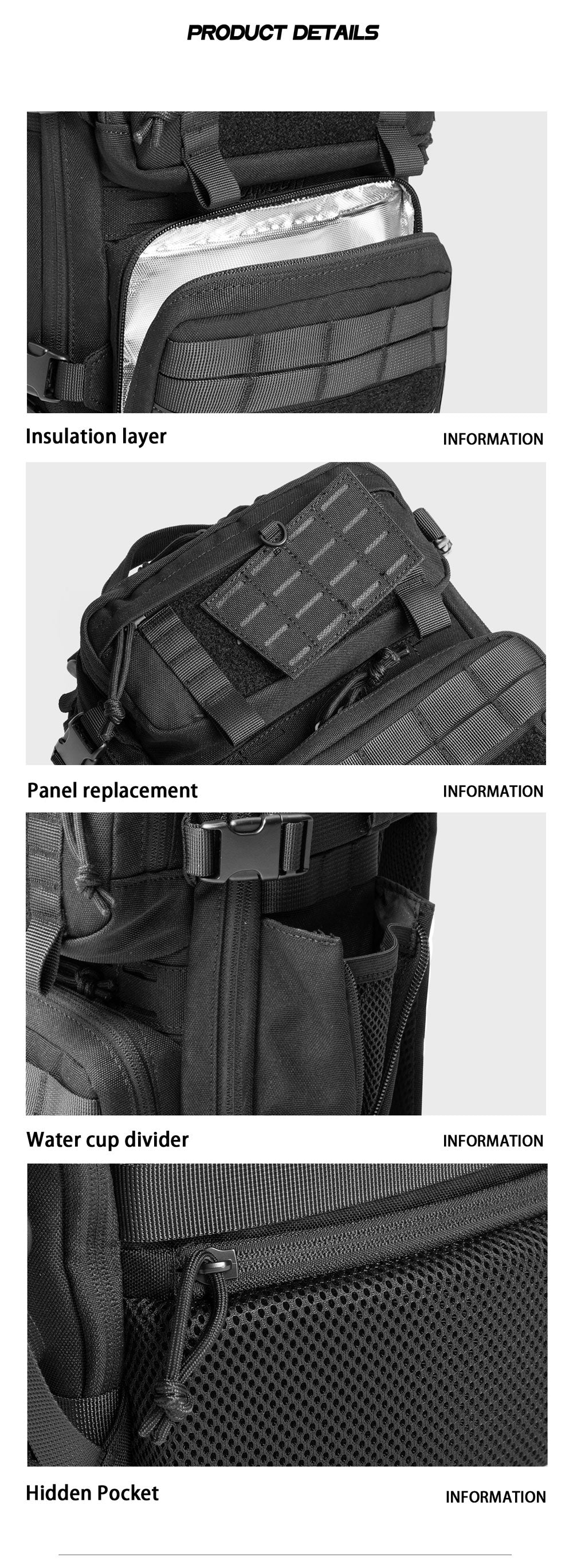 LAMGOYI กระเป๋าเป้ สายฟิตเนส GYM & HYROX Backpack 9L รุ่น TRAIN สีดำ (Black)-5
