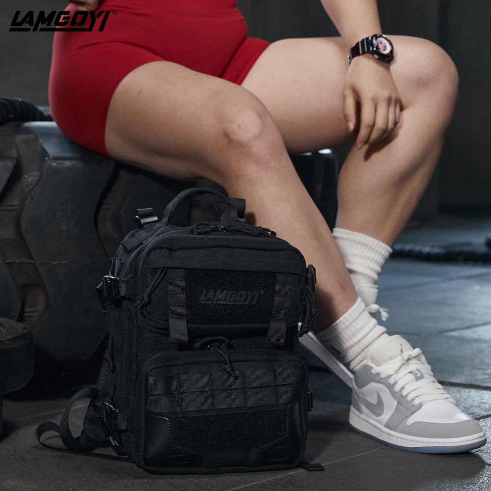 LAMGOYI กระเป๋าเป้ สายฟิตเนส GYM & HYROX Backpack 9L รุ่น TRAIN สีดำ (Black)-16
