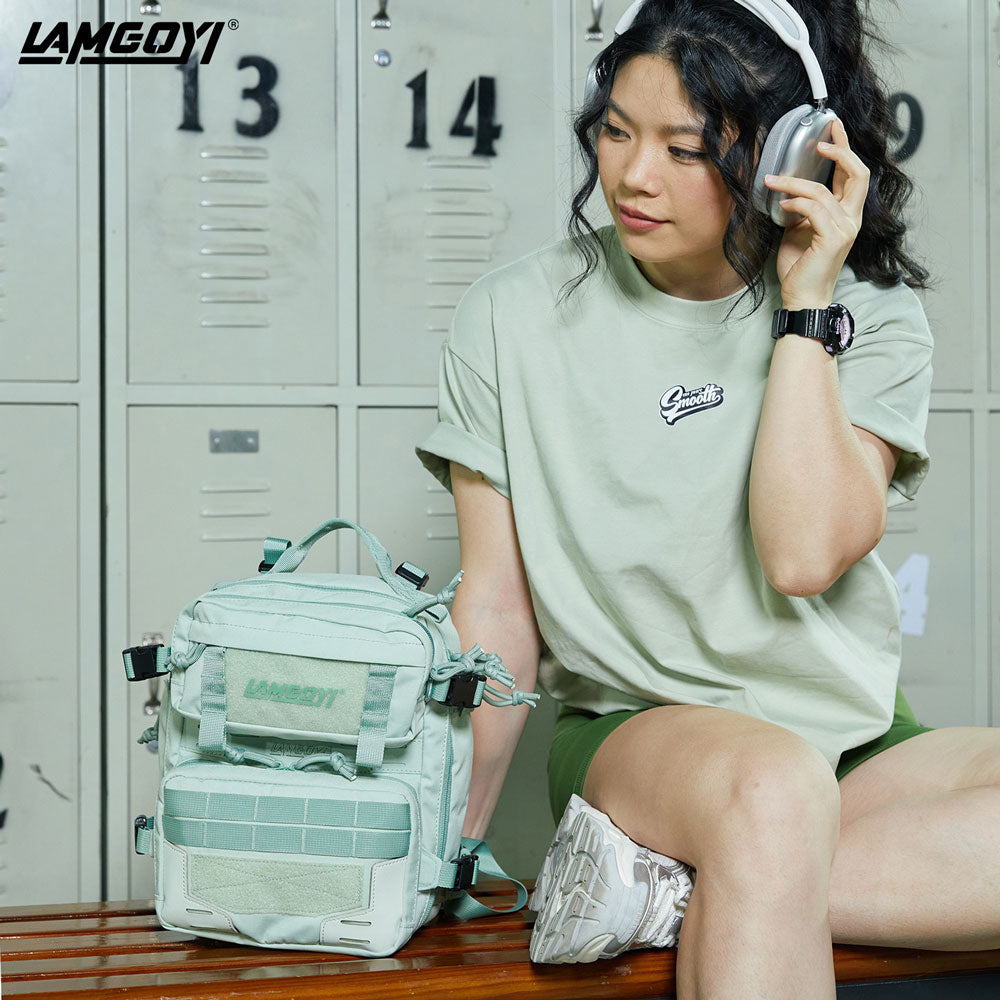 LAMGOYI กระเป๋าเป้ สายฟิตเนส GYM & HYROX Backpack 9L รุ่น TRAIN สีเขียว (Green)-15