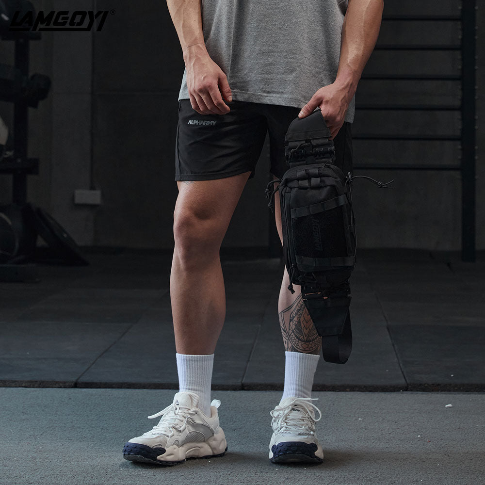 LAMGOYI กระเป๋าคาดอก สายฟิตเนส GYM & HYROX Chest Bag Cross Body รุ่น FORCE สีดำ (Black)-20